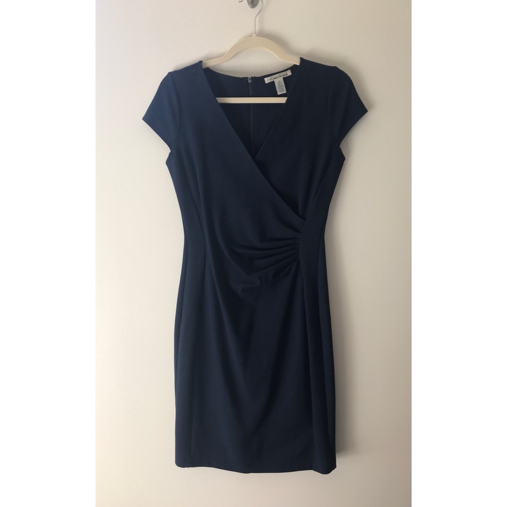 Kenneth Cole New York Navy Career Dress